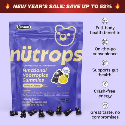 Grüns Nutrops Lions Mane Mushroom Gummies